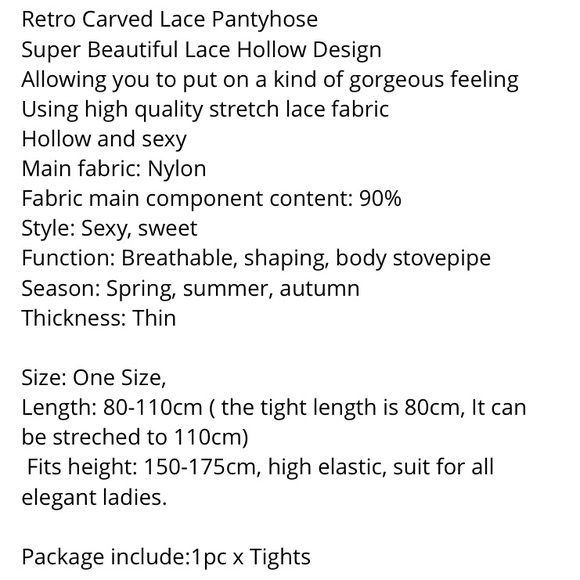 Patterned Nylon Tights - Picture 7 of 7